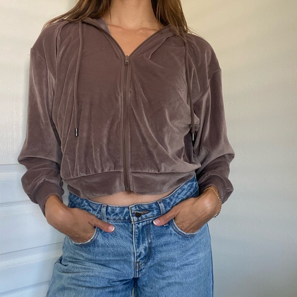 Alo yoga velour glimmer full zip hoodie - Picture 7 of 8